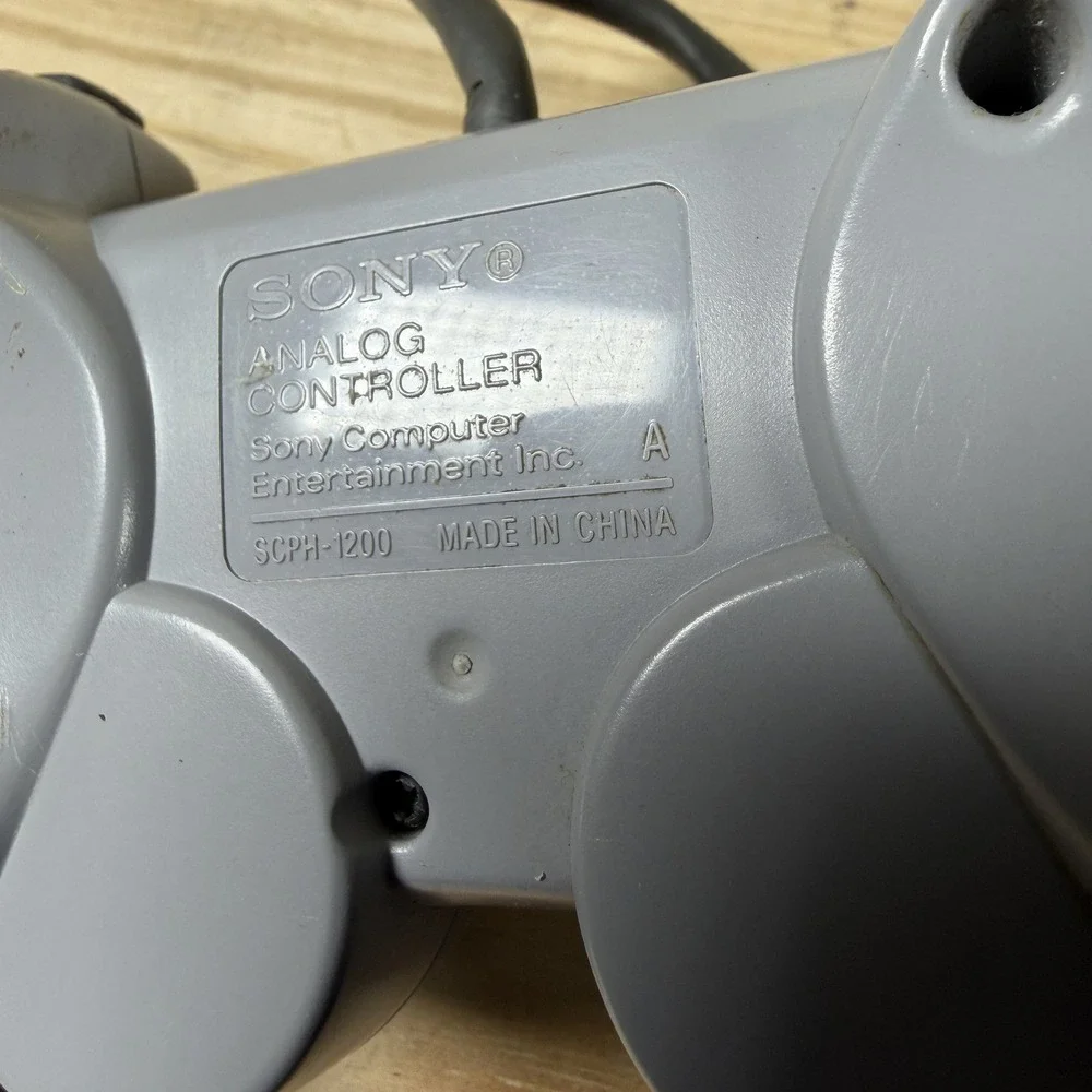 Sony DualShock Analog Controller SCPH-1200 Gray PlayStation 1 Wired PS1 Tested